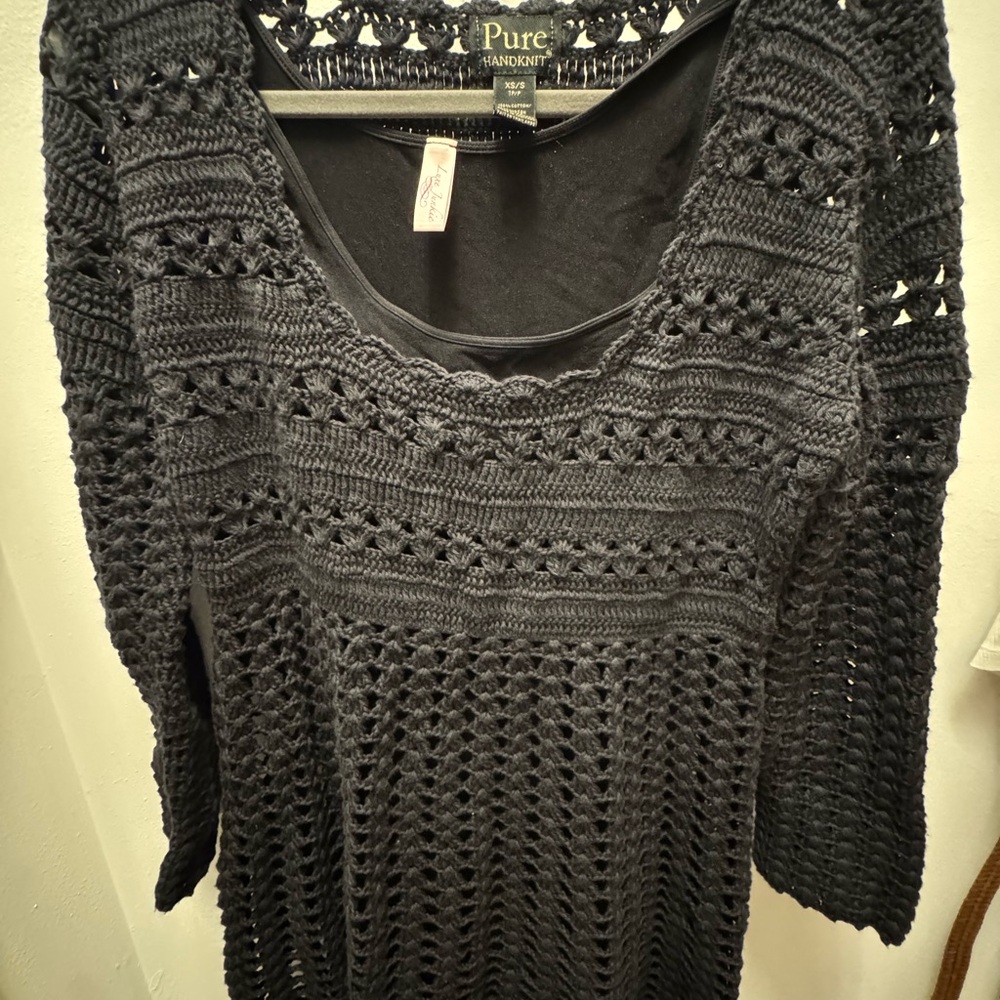 Dark Grey Long Sleeve Sweater Dress